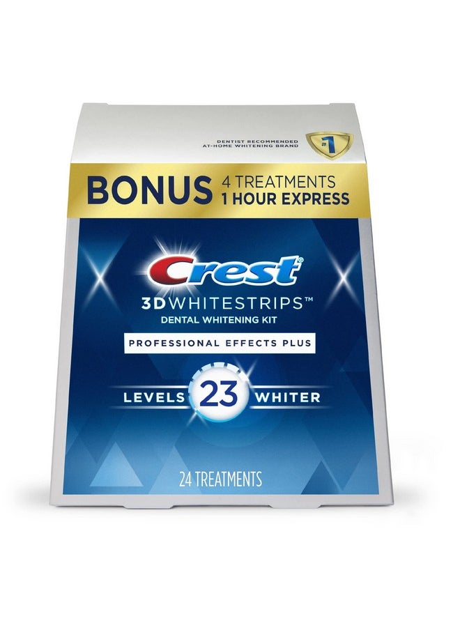 Crest 3D Whitestrips Professional Effects Plus Teeth Whitening Strip Kit 48 Strips (24 Count Pack)  - Image 1