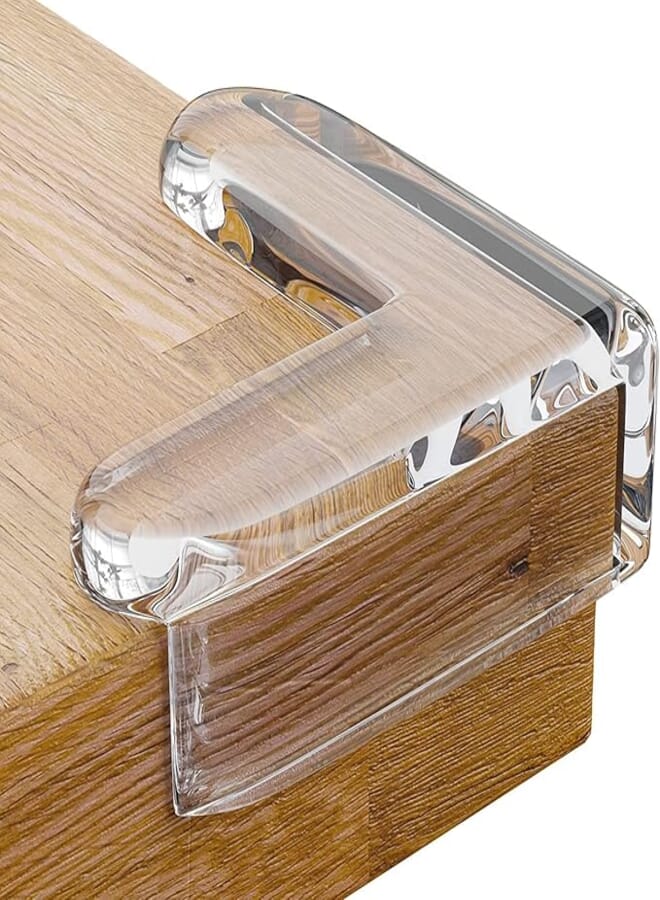 Edge Protector for Furniture Table Corner Guards forEdges Silicon Corner Protector forEdges Gel Table Corner Protector and Soft PVC Transparent Corner Guard - (4 Pcs)