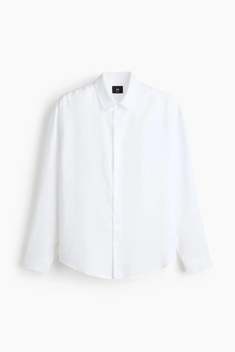 H&M  Relaxed Fit Linen shirt for Men | Best Price UAE