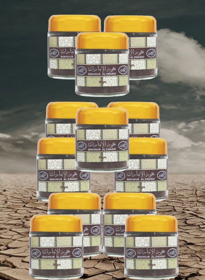 MARAHIB 12 Pieces Bakhour Al Emarat 30g - Image 1