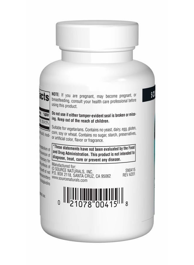 Source Naturals Vitamin B-6, 500 mg Immune System Support - 50 Tablets - Image 2