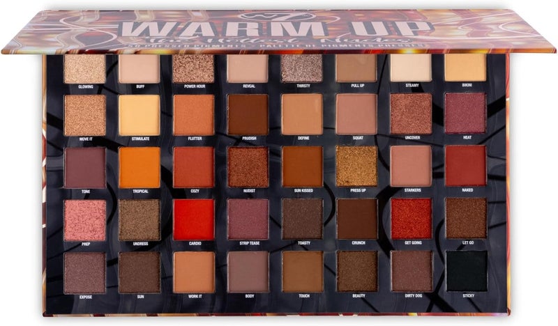 W7 Warm Up Pressed Pigment Palette 40 High Impact Warm Tone Colours Flawless LongLasting Glam Makeup