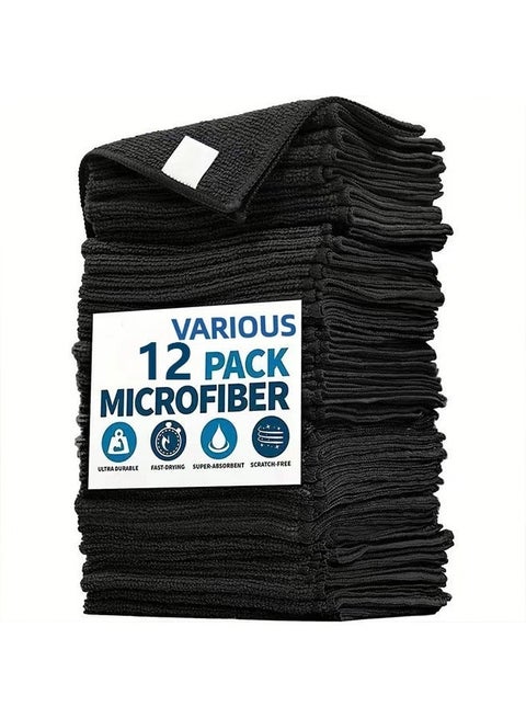 Efficient Cleaning - 30x30 Cm large microfiber cleaning towels soak up water or dust from the countertop and tables instantly and leave your kitchen spotless