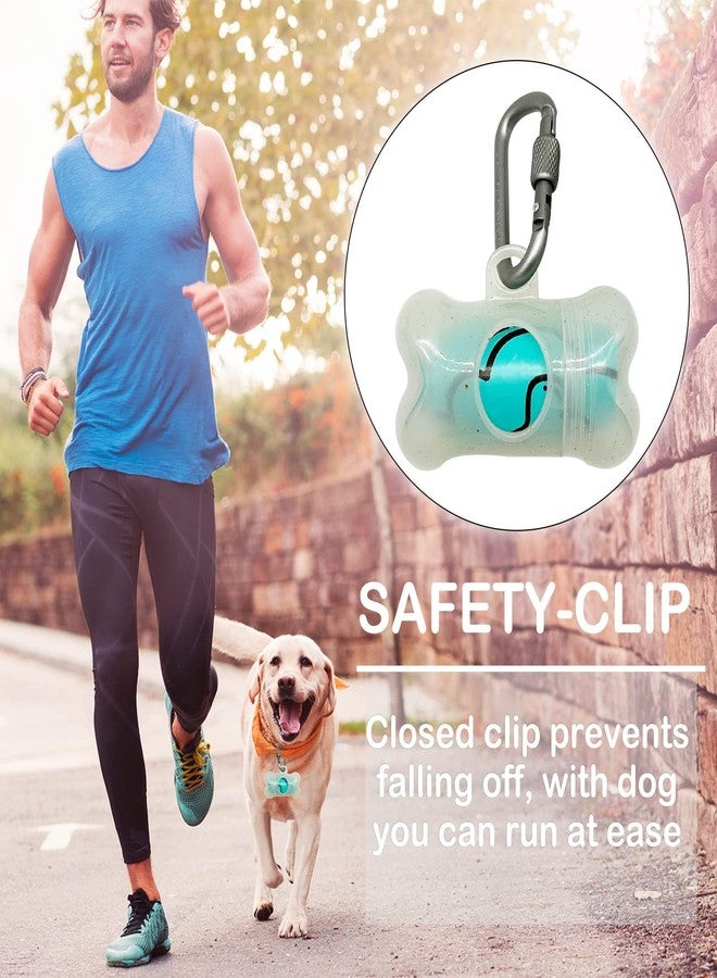 YUCHIYA Dog Poop Pickup Bags Holder Dispenser with Standard-Sized Leak-Proof Scented Doggy Waste Bags and Carabiner with Safety Lock&Fastener Never Loose on Leash Lead Again (2 Holders 30 Bags, Clear) - Image 3