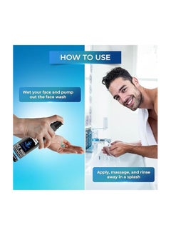 MUUCHSTAC Muuchstac Ocean Face Wash for Men | Fight Acne & Pimples, Brighten Skin, Clears Dirt, Oil Control, Refreshing Feel - Multi-Action Formula (2x100 ml)  - Image 3