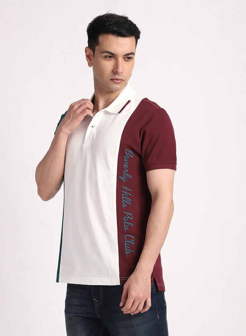 BEVERLY HILLS POLO CLUB Logo Colorblock Polo