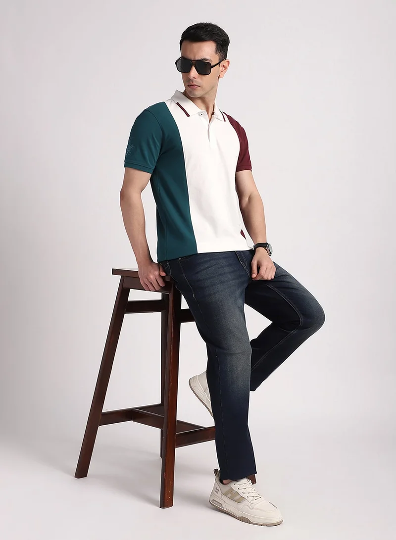 BEVERLY HILLS POLO CLUB Logo Colorblock Polo