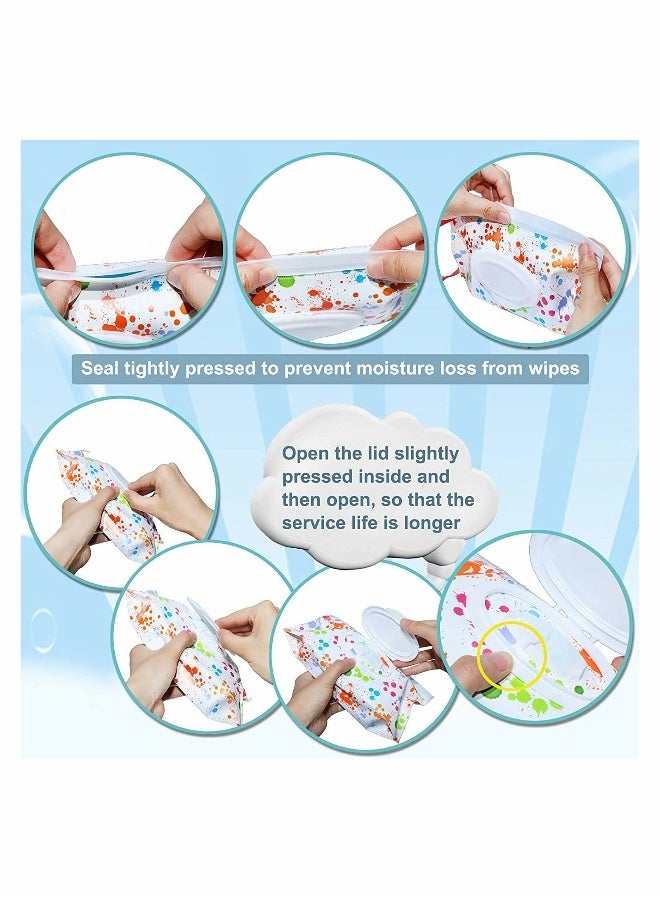 Baby Wipe Dispenser, Reusable Wipe Holder Wipes Pouch Container(4 Pack) - Image 5