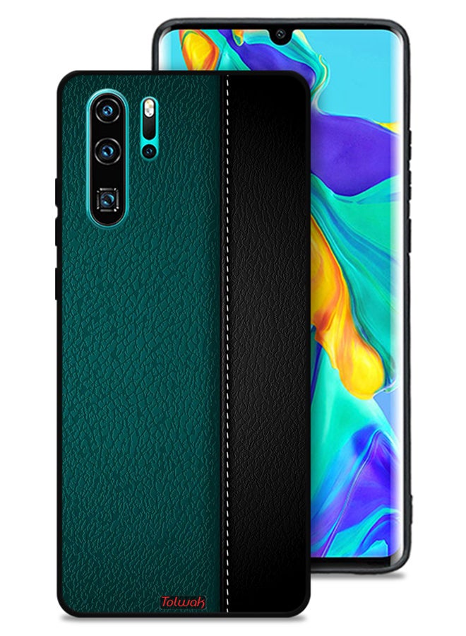Tolwak غطاء حماية جلدي لهاتف هواوي P30 Pro بنمط هندسي - Image 1