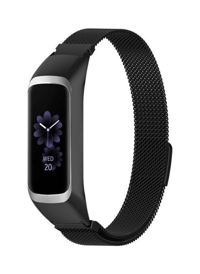 NIBEMINENT - Milanese Replacement Strap Watchband For Samsung Galaxy Fit 2 SM-R220 Black - Image 1