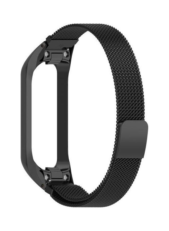 NIBEMINENT - Milanese Replacement Strap Watchband For Samsung Galaxy Fit 2 SM-R220 Black - Image 1