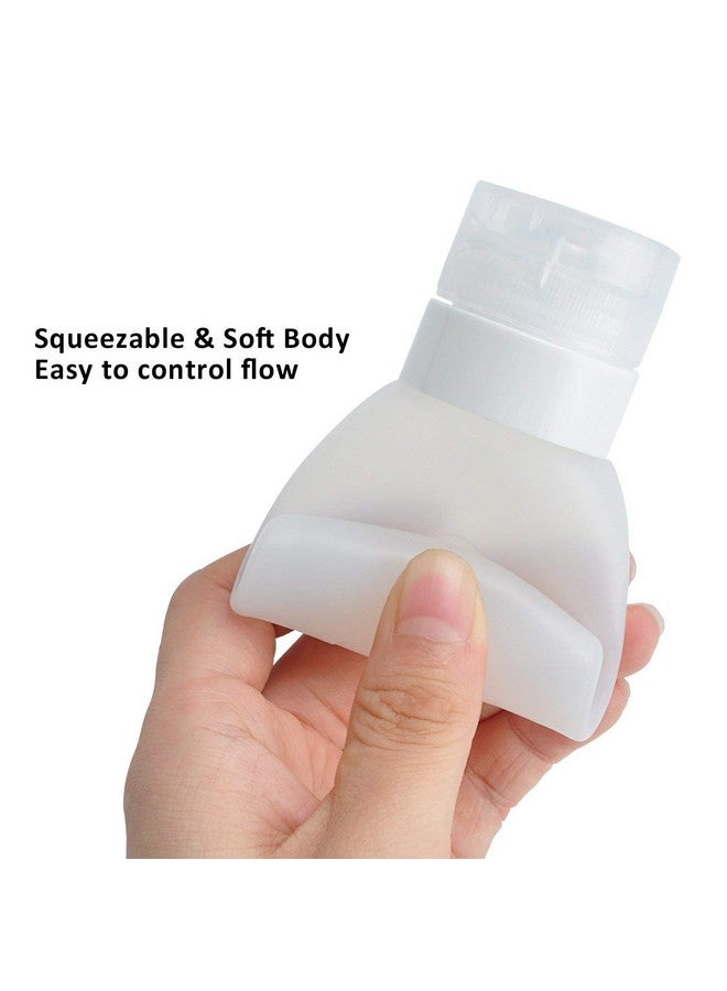 دي آي واي كرافتس مجموعة من 25 زجاجة سفر من DIY Crafts، باللون الأبيض، حاويات سفر قابلة لإعادة التعبئة من السيليكون المانع للتسرب، مجموعات أنابيب سفر قابلة للضغط، حاويات مستحضرات تجميل، مقاس S (مجموعة من 25 زجاجة، باللون الأبيض) - Image 4