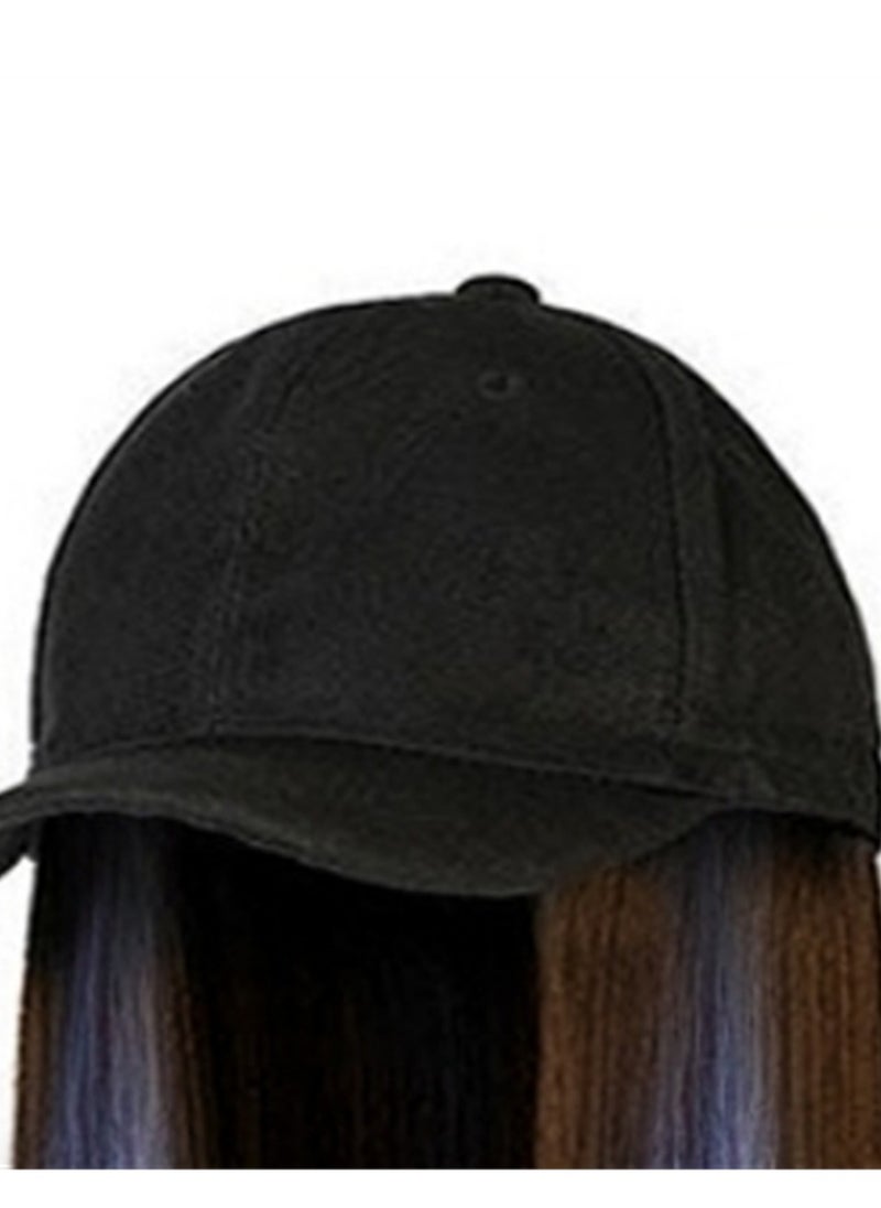 Wig hat one piece straight hair baseball cap cosplay wig costumes dress up wig  - Image 3