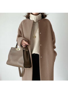 2024 Spring Womens Simple Solid CoatBrown (round buckle) Brown (round buckle)