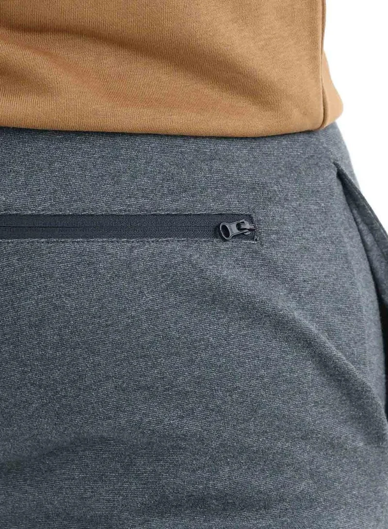 جيوردانو Men's  Solid Double Knit Joggers - Grey