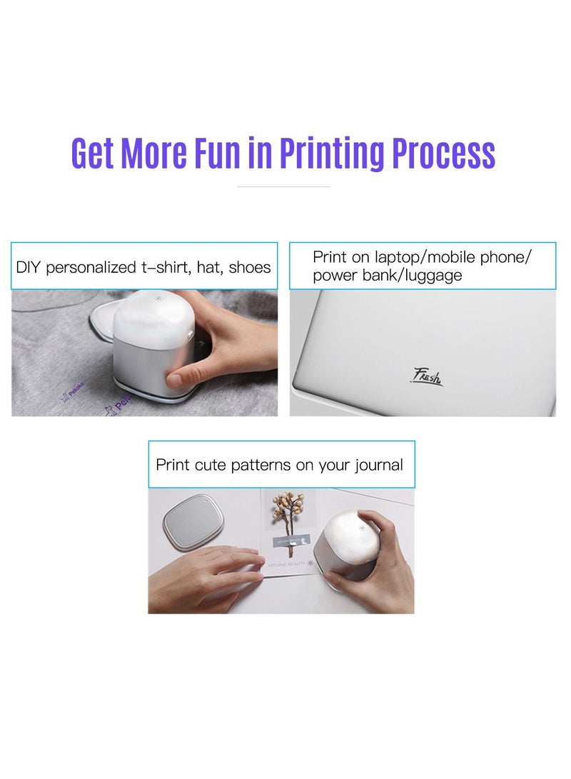 PEKOKO PEKOKO Portable Color Printer with Cartridge All In One Bluetooth Connect App Craft Artsy Mobile Color Printer Logo Printer T-Shirt Printer Mini Color Printer Gift Printer And Tattoo Printer  - Image 2