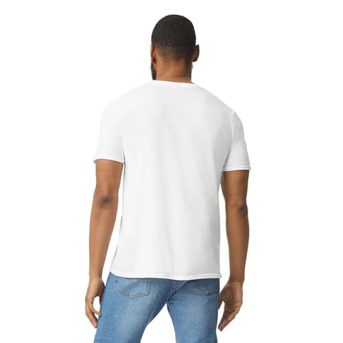 Gildan Adult Softstyle Cotton T-Shirt, Style G64000, Multipack, White (2-Pack), Small - Image 4