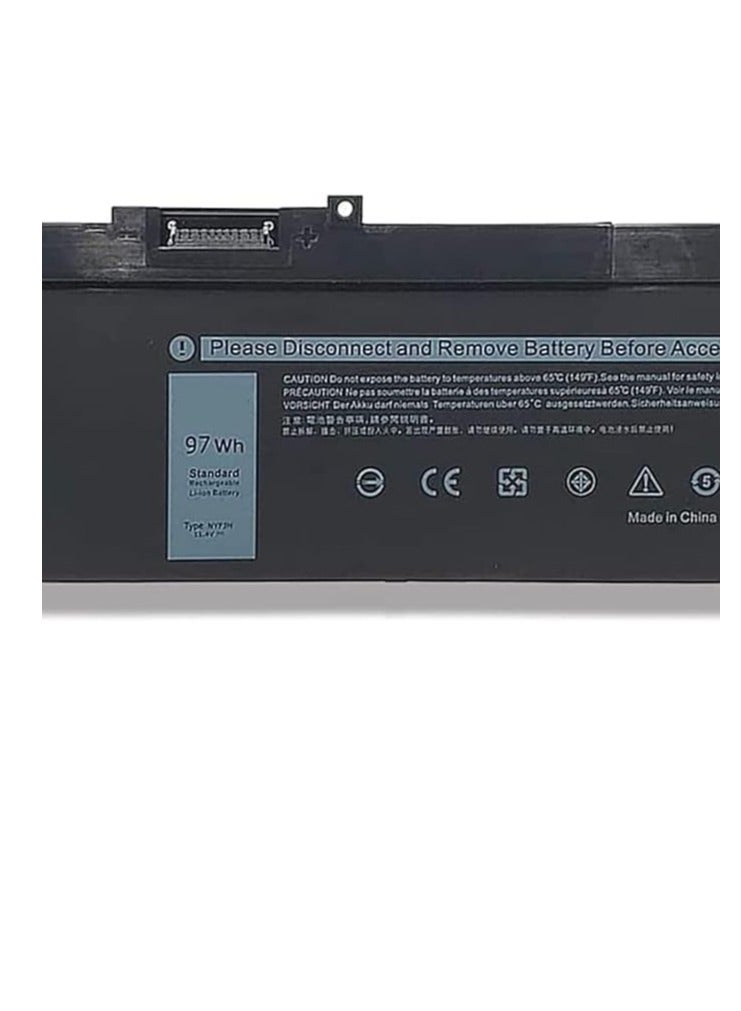 بطارية بديلة للكمبيوتر المحمول من NYFJH لسلسلة Dell Precision 7530 7730 7540 7740 0WNRC 00WNRC GW0K9 0GW0K9 11.4 فولت 97 وات في الساعة 6 خلايا - Image 3