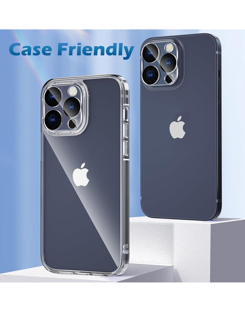 Generic - [3 Pack] Camera Lens Protector for iPhone 15 Pro - iPhone 15 Pro Max, 9H Tempered Glass Built-in 3 Night Circle [Not Affect Night Shots], Anti-Scratch, Case Friendly, Clear+3 Black Circles - Image 1