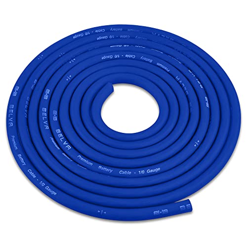 Belva True 1/0 Gauge AWG Premium CCA Complete Amplifier Wiring Kit with OFC 2-Channel RCA Cable - BAK02BL Blue - Image 2