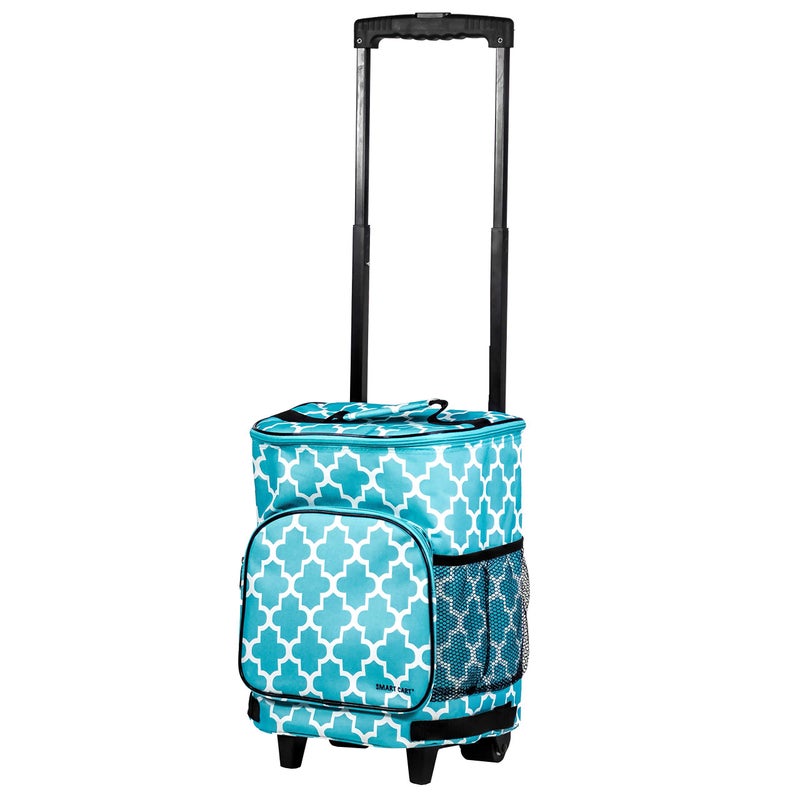 dbest products Ultra Compact Cooler Smart Cart, Moroccan Tile Insulated Collapsible Rolling Tailgate BBQ Beach Summer - Image 4