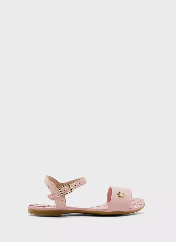 MOLEKINHA MOLEKINHA Sandals with Back strap For Junior Girls, Pink