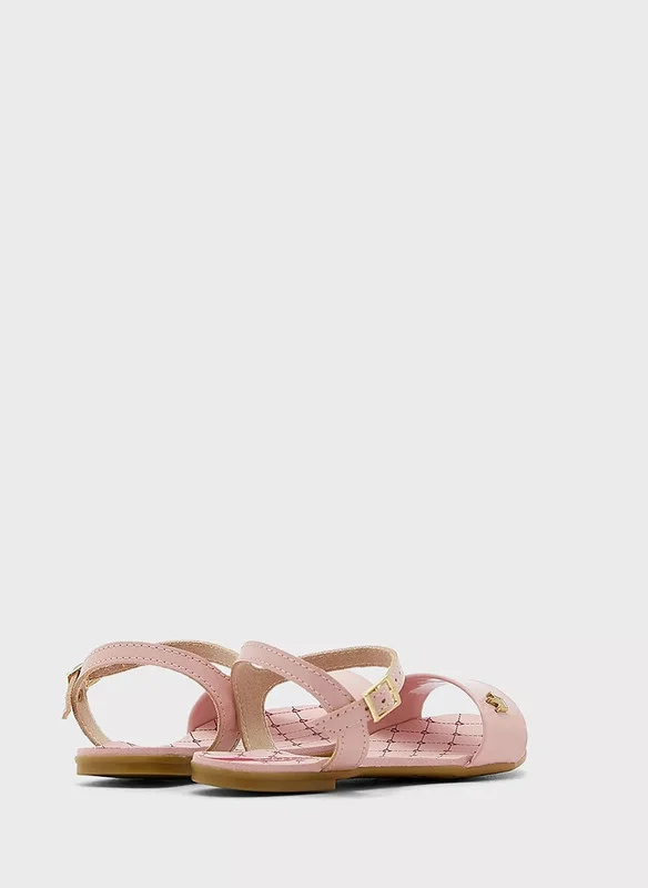 MOLEKINHA MOLEKINHA Sandals with Back strap For Junior Girls, Pink