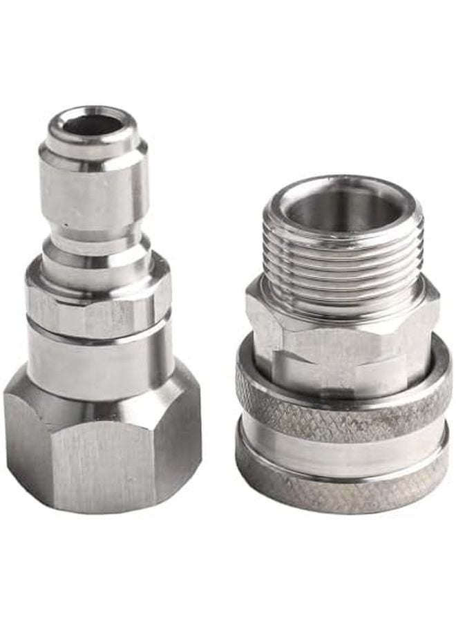 محول غسالة الضغط من الفولاذ المقاوم للصدأ 360 درجة دوران NPT 3 8 بوصة إلى M22 14 مم 15 مم موصل سريع الحجم B - Image 4