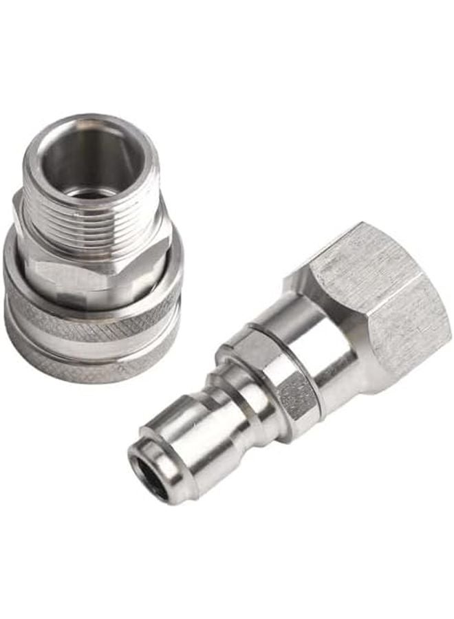 محول غسالة الضغط من الفولاذ المقاوم للصدأ 360 درجة دوران NPT 3 8 بوصة إلى M22 14 مم 15 مم موصل سريع الحجم B - Image 1