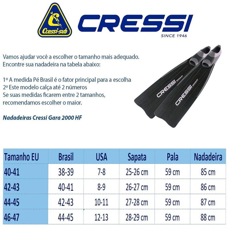 Cressi Gara 2000 HF Long Full Foot Fins - Image 3
