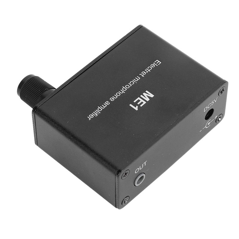 Adjustable Electret Microphone Amp 3.5mm with 0 20db Gain Black - Image 3
