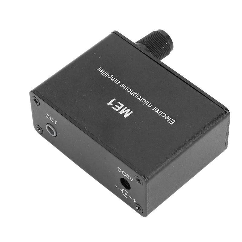 Adjustable Electret Microphone Amp 3.5mm with 0 20db Gain Black - Image 5