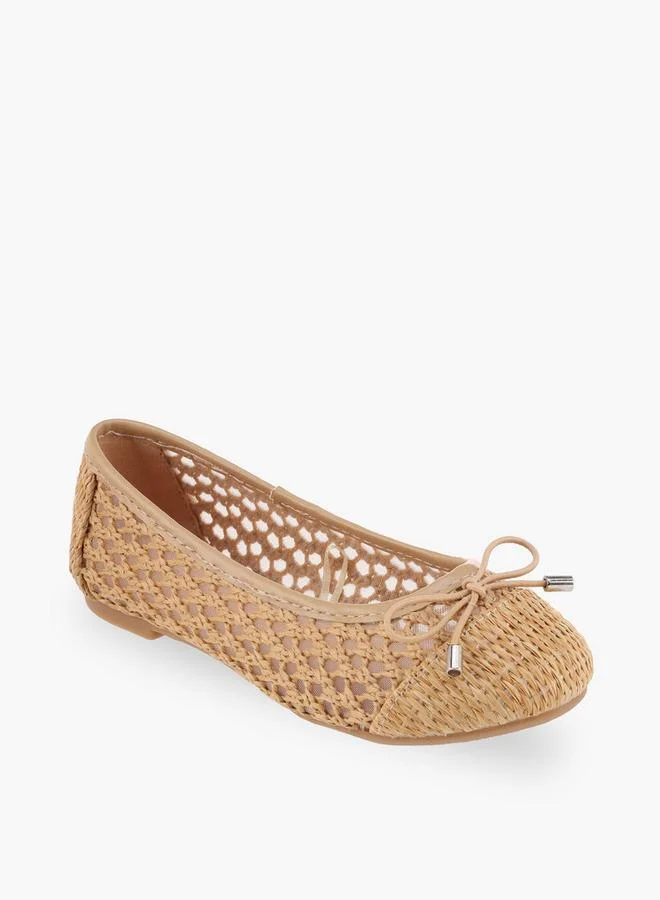 فلورا بيلا من شو إكسبرس Flora Bella Girls Bow Accent Ballerina Shoes