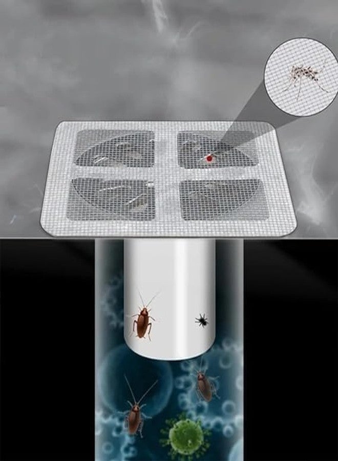 Aimko Disposable Shower Drain Hair Catcher (10 Pcs) | Waterproof Mesh Stickers for Bathroom, Kitchen, Sink & Bathtub | No-Clog Filter & Hygiene Protection for Home & Apartments - Image 2