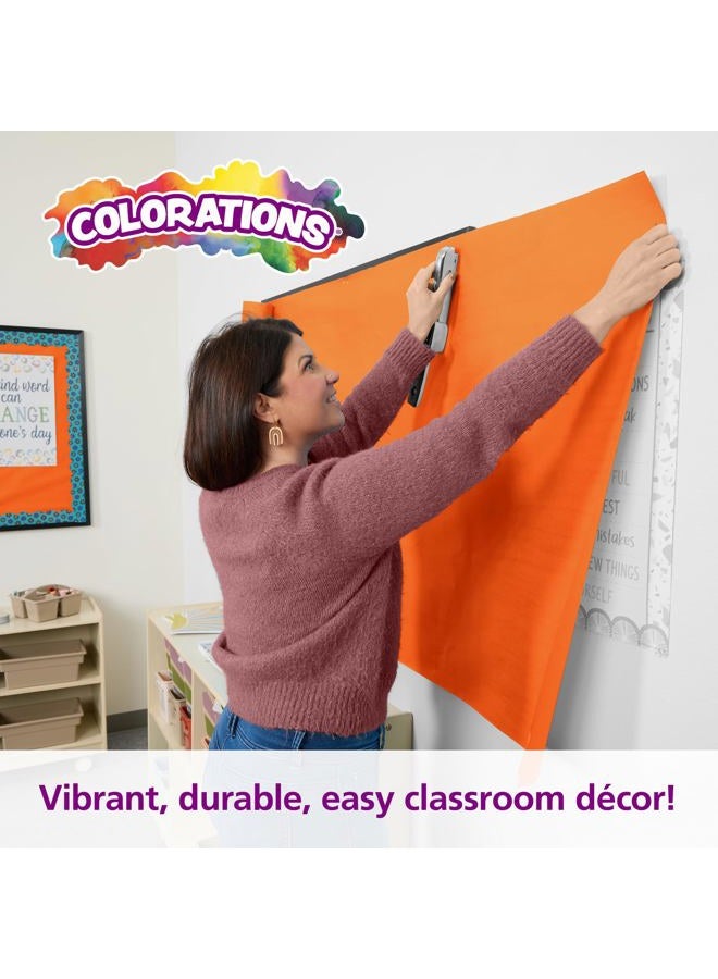 Colorations Dual Surface Paper Roll, Orange, 36” by 1,000'–Smooth Side for Markers, Finger Painting, Drawing–TexturedSide for Tempera, Watercolor, Acrylic Paints –Great for Classroom Projects - Image 4