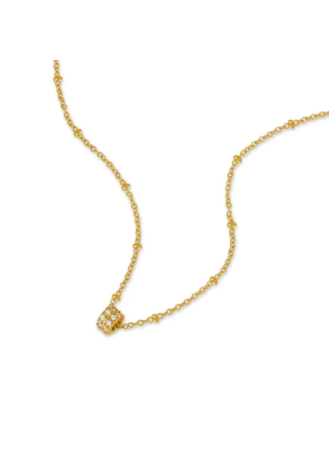POLICE Lunesa Yellow Gold Plated Stainless Steel Chain Necklace for Women