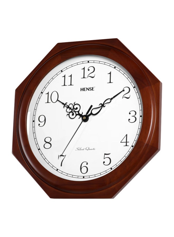 Hense Chinese Style Solid Wood Living Room Wall Clock Vintage Decorative Creative Bagua Quartz Clock 40cm Hw85a - Image 4