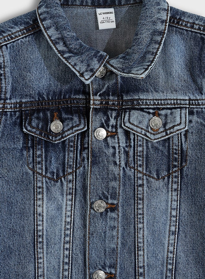 LC WAIKIKI Long Sleeve Basic Boys' Denim Jacket - Image 4