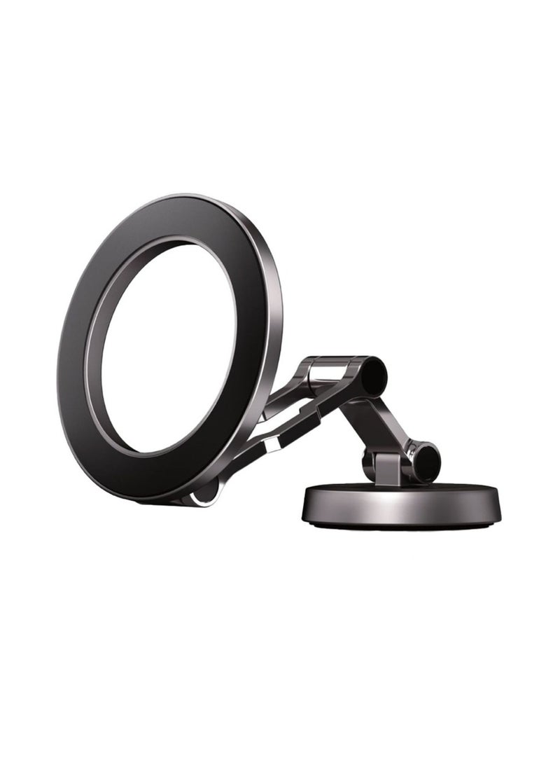 جرين ليون حامل هاتف سيارة ماج سناب مع مغناطيس قوي، قابل للتعديل 360 درجة، مصنوع من سبائك الزنك، مغناطيس N52، تصميم قابل للطي، تصميم آمن ومستقر - رمادي - Image 1