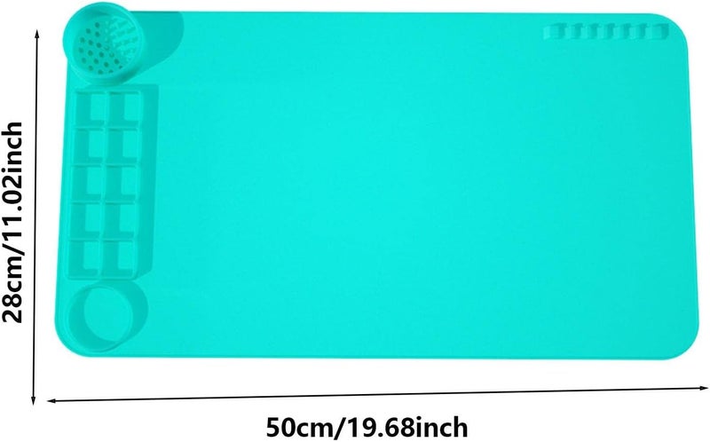 windforgecraft Silicone Painting Mat | Silicone Mats for Crafts - Painting Mat for Craft, Nonstick Silicone Sheet with Cleaning Tank & Brush Holder for Paint Art Creations and - Image 4