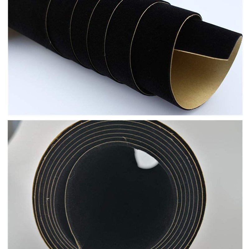 Mesheshe Self Adhesive Sheets, Adhesive DIY Felt Sheets for Art & Crafts, Peel & Stick Drawer/Jewelry Box Liner, Solid Color Felt Wallpaper (14.6" x 39.4", Black) - 2pcs - Image 5
