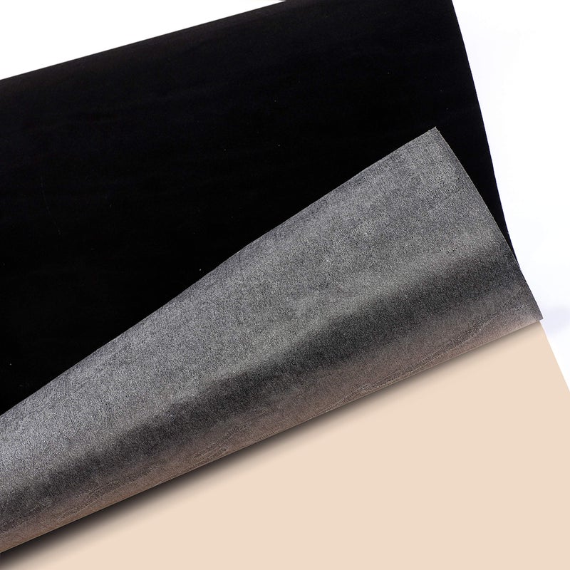 Mesheshe Self Adhesive Sheets, Adhesive DIY Felt Sheets for Art & Crafts, Peel & Stick Drawer/Jewelry Box Liner, Solid Color Felt Wallpaper (14.6" x 39.4", Black) - 2pcs - Image 2