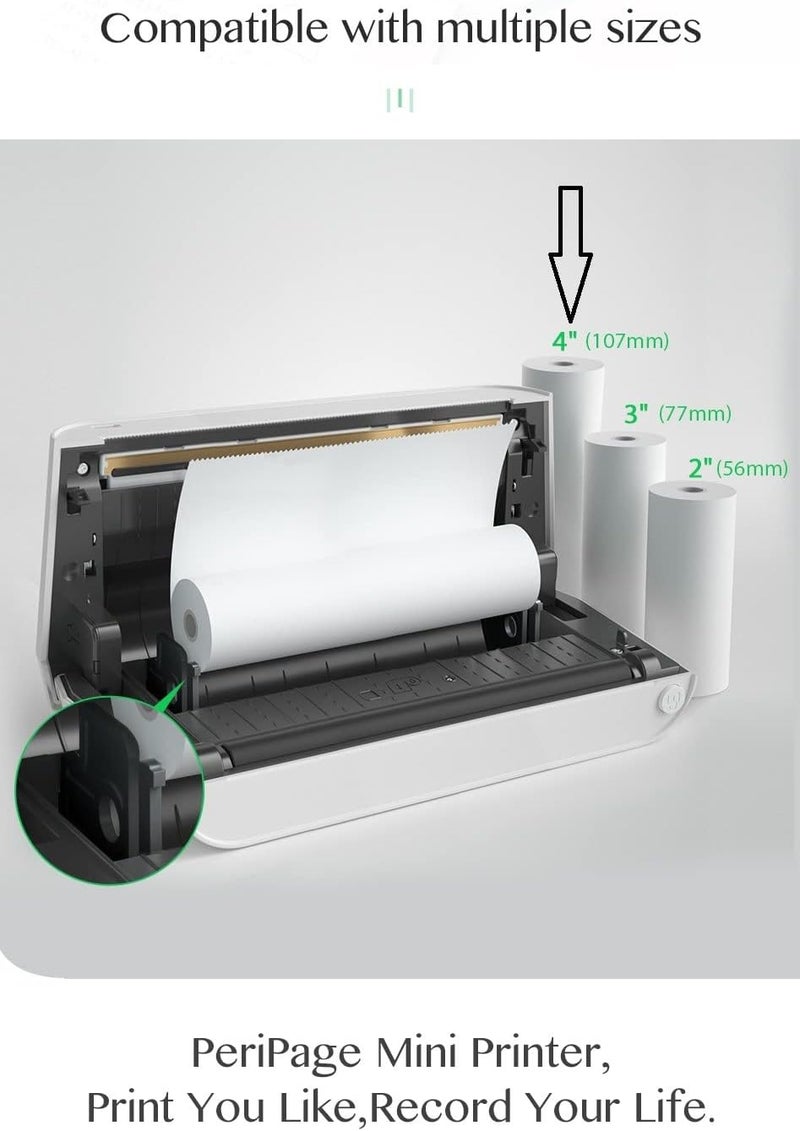 بيري بيدج ورق حراري، مقاس 107 مم × 30 مم، أبيض - Image 4