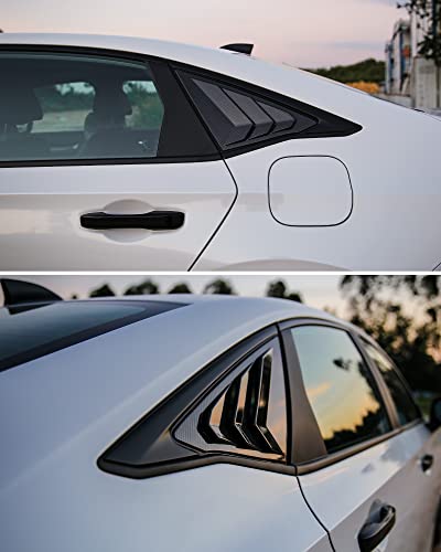 CKE for 11th Gen Civic Sedan Compatible with Honda Civic 2026 2025 2024 2023 2022 Accessories Car Exterior Rear Side Window Louvers Air Vent Scoop Shades Cover Blinds -Carbon Fiber Style - Image 4