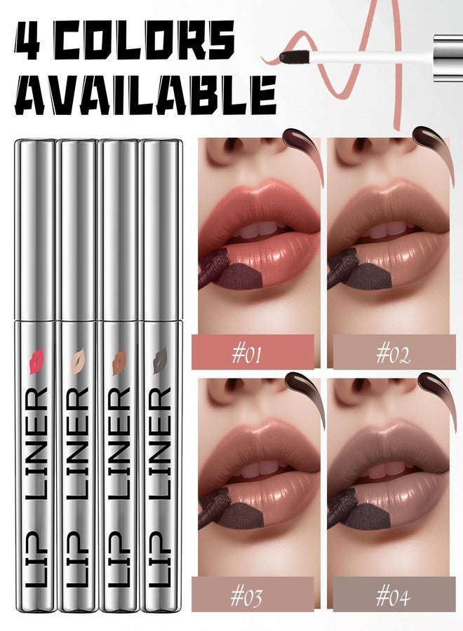 DAGEDA Lip Stain Peel Off Set, Lip Stain Long Lasting Waterproof, 4 Colors Lip Liner Stain, Lip Tint for Women - Image 4