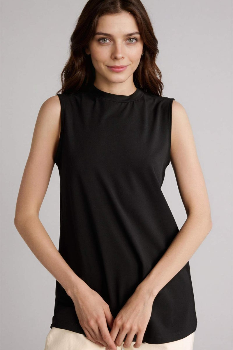 DeFacto Regular Fit Crew Neck Short Sleeve Tunic - Image 1