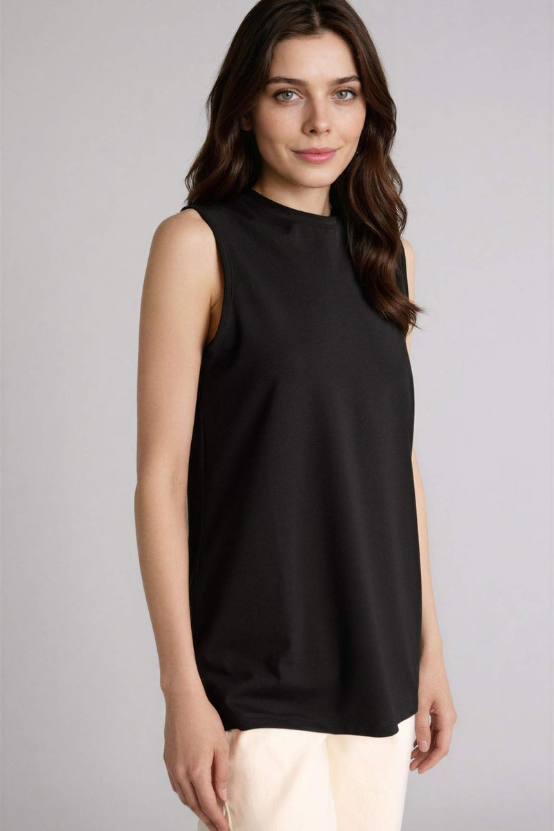 DeFacto Regular Fit Crew Neck Short Sleeve Tunic - Image 3