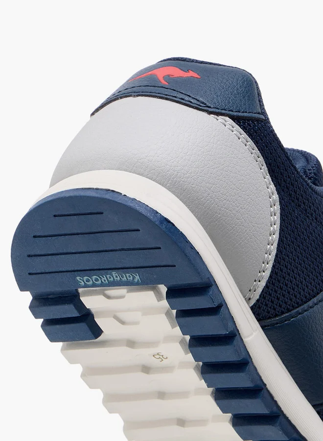kangaROOS Boys' Logo Detail Sneakers with Hook and Loop Closure
