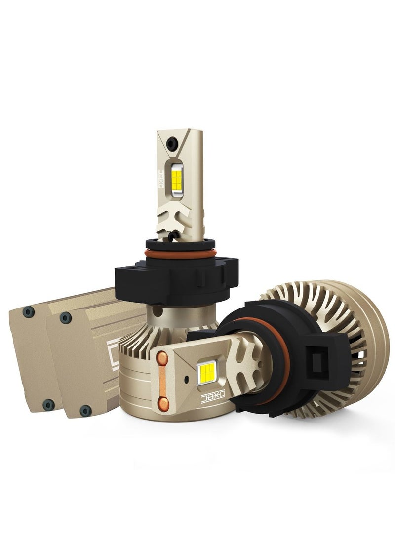 DXB-C FALCON 5202/H16 LED Car Headlight Bulbs, 120W 12000LM 300% Extremely Bright Light, 6500K Cool White LED Bulb for Low Beam and High Beam Headlights, Plug and Play, IP68 - Pack of 2 - Image 2