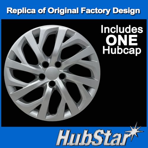 HubStar Hubcap Replacement for Toyota Corolla 2017-2019, Premium Replica 16-in Wheel Cover, Silver (1-Piece) - Image 2